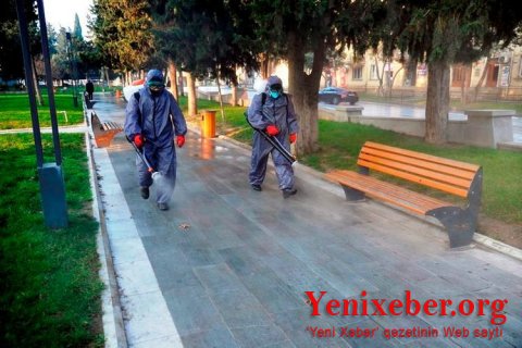 Улицы Баку вновь дезинфицируются - 
