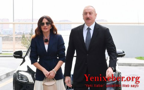 Президент и первая леди приняли участие в открытии нового жилого комплекса для семей шехидов и инвалидов войны