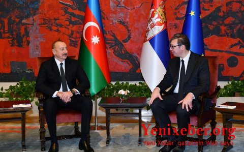 В Белграде состоялась встреча президента Азербайджана Ильхама Алиева с президентом Сербии Александром Вучичем один на один