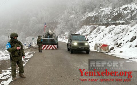 Сегодня по дороге Ханкенди-Лачын беспрепятственно проехал очередной автомобиль миротворцев