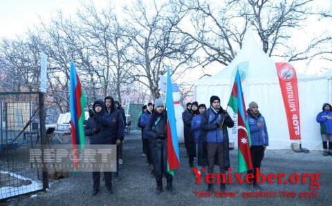 Демонстранты на дороге Ханкенди-Лачын проявляют высокую активность и на 64-й день акции