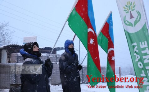 Демонстранты на дороге Ханкенди-Лачын проявляют высокую активность и на 59-й день акции
