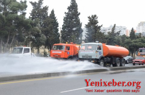 Paytaxt küçələri yenidən dezinfeksiya edilir