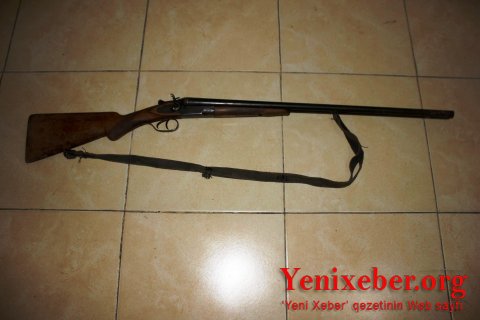 Qanunsuz olaraq saxlanılan ov tüfəngi  -