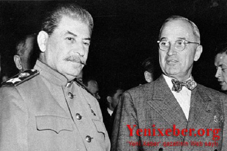 Potsdamda Stalini təəccübləndirmək istəyən və pərt olan Trumen –