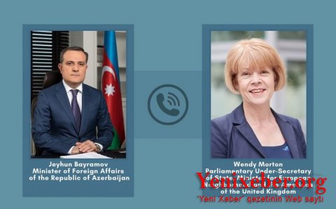 Ceyhun Bayramov britaniyalı nazirlə telefonla danışıb