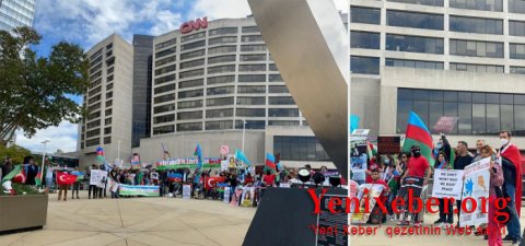 ABŞ-da azərbaycanlılar CNN-ə etiraz etdi-