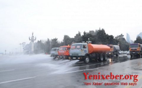 Paytaxt küçələri yenidən dezinfeksiya edilir