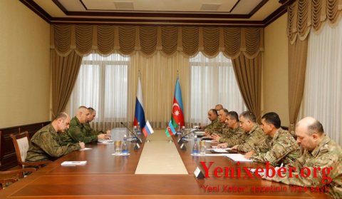 Zakir Həsənov Rusiya sülhməramlılarının komandanı ilə görüşdü