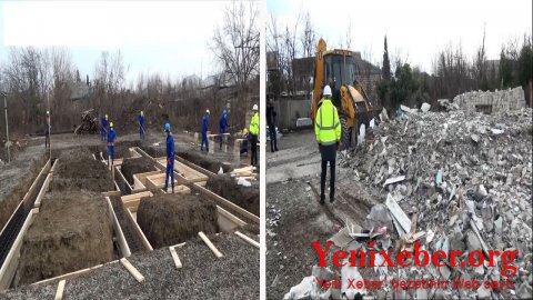 Erməni təcavüzü nəticəsində dağılmış evlərin bərpasına start verildi -
