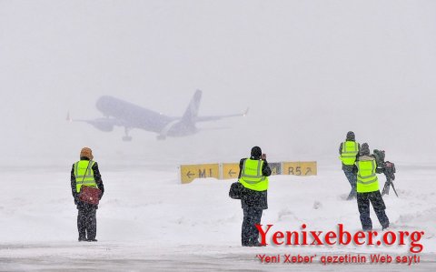 Bu hava limanlarında 40-dan çox uçuş ertələnib-