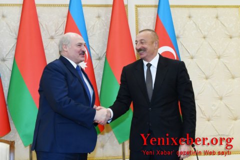 Azərbaycan və Belarus prezidentlərinin mətbuata bəyanatları - 