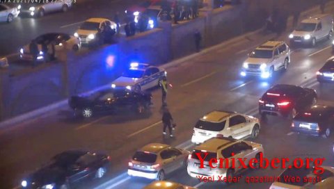 Heydər Əliyev prospektində qəza, tıxac yaranıdı - 