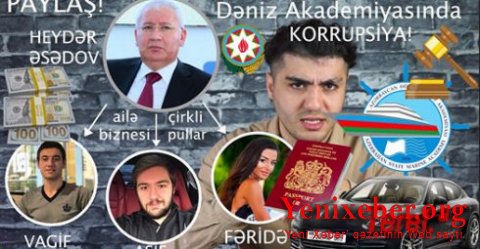 Keçmiş KT naziri, Dəniz Akademiyasının rektoru Heydər Əsədovun milyonları -