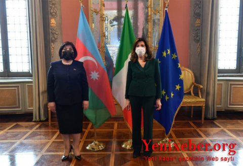 Sahibə Qafarova İtaliya Senatının Sədri ilə görüşüb-