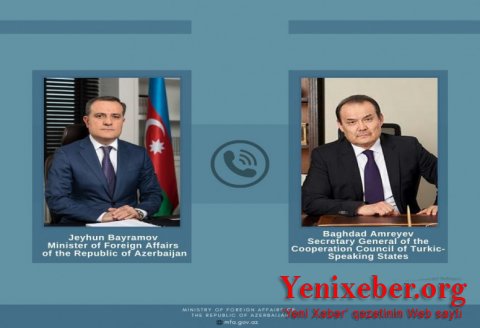 Ceyhun Bayramov Bağdad Amreyevlə  telefonla danışıb