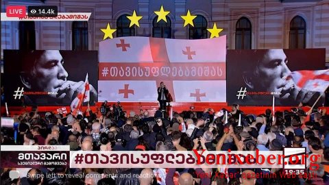 Onminlərlə insan Saakaşviliyə azadlıq tələb edir -