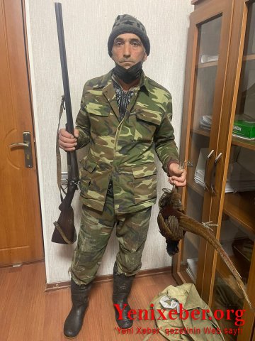 Qanunsuz ov edən şəxs saxlanılıb -