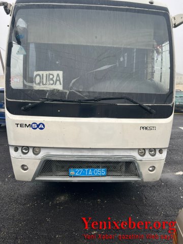 Qubada  narkotikin təsiri altında olan avtobus sürücüsü saxlanıldı