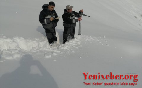 Yüksək dağlıq ərazilər qarölçmə işləri davam edir