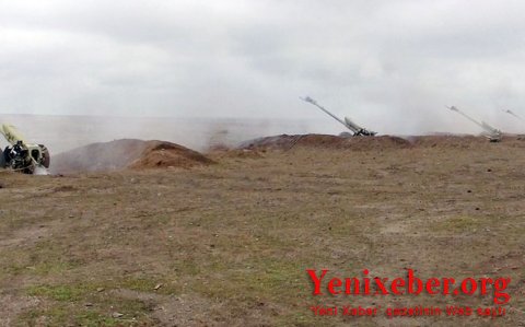 Artilleriya bölmələrində atəş tapşırıqları icra olunub