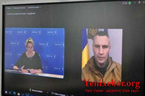 Berlin meri saxta Vitali Kliçko ilə videobağlantı vasitəsilə yarım saat danışdı