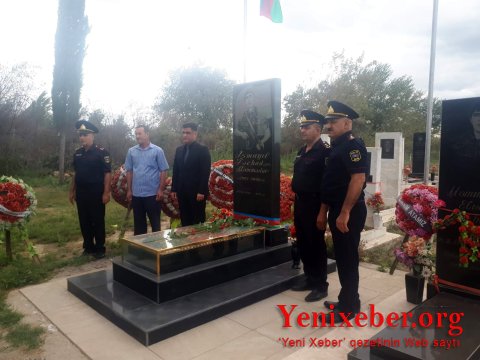 Sabirabadda polis əməkdaşları Vətən Müharibəsi zamanı şəhid olmuş Daxili Qoşunlarının hərbi qulluqçusunun ailəsini ziyarət ediblər