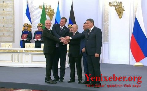 Ukraynanın dörd separatçı bölgəsinin Rusiyaya birləşdirilməsi barədə sazişlər imzalanıb