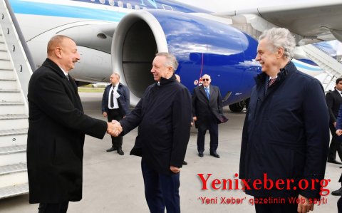 Prezident İlham Əliyev Rusiyaya işgüzar səfərə gedib