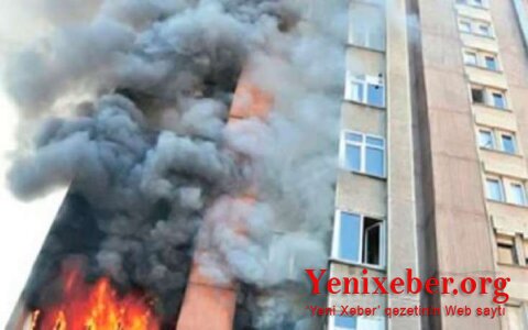 Bakıda çoxmərtəbəli yaşayış binasında YANĞIN