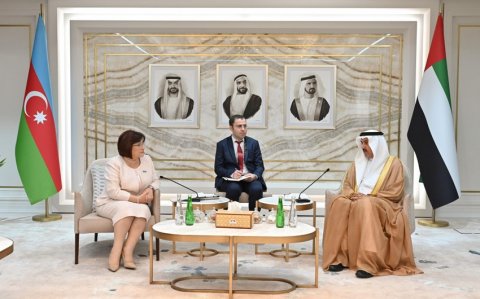 Sahibə Qafarova BƏƏ-nin Federal Milli Şurasının sədri ilə görüşüb