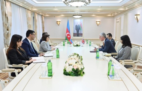 Milli Məclisin sədri Britaniya səfiri ilə görüşüb -