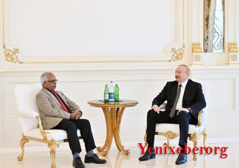 Prezident İlham Əliyev Mavriki Prezidenti ilə görüşüb