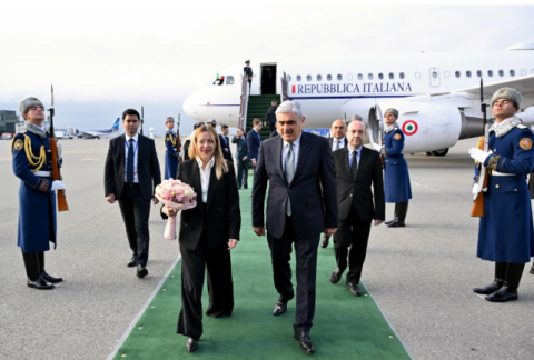 İtaliyanın Baş naziri Corcia Meloni Azərbaycana rəsmi səfərə gəlib