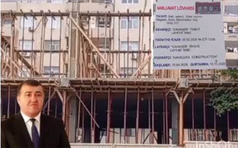 Xətai rayonunda qalmaqalı tikinti - Sənəddə 1, reallıqda isə 2 mərtəbə... -